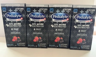 Pedialyte Advanced Care Hydration Electrolyte Powder Berry Frost 24 Packets 7/26 - Image 1 of 4