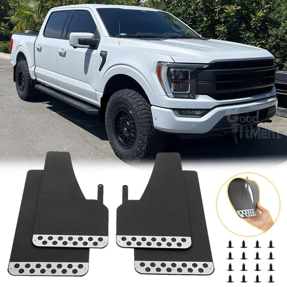 Guardabarros contra salpicaduras con reflectores para Ford F-150 F-250 F-350 serie F Foto 1 de 4