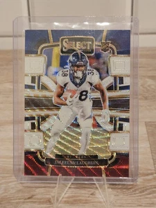 2023 Panini Select 32 Jaleel McLaughlin Denver Red & Blue Wave /259 RC Rookie - Bild 1 von 2