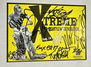 Vintage Extreme Motocross Cycle Event Photo Card - Hand-signed By Many Riders! B - Picture 1 of 1