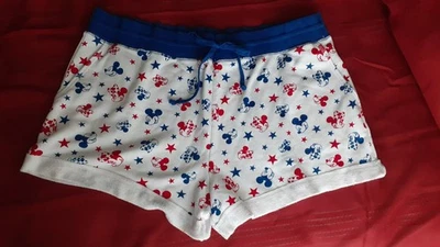 Disney Park Disneyland Mickey Minnie Mouse Lounge Shorts 2X RED WHITE BLUE COMFY - Image 1 of 4