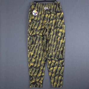 Vintage NIXZ Pittsburgh Steelers Lounge Pants Mens Large AOP Baggy NFL 90s USA - Picture 1 of 13