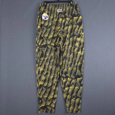 Calça Lounge Masculina Vintage NIXZ Pittsburgh Steelers Grande AOP Baggy NFL 90s EUA - Imagem 1 de 4