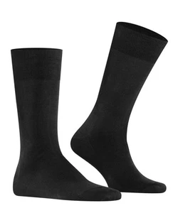 2 Pairs FALKE Cool 24/7 Men’s Socks Size 8-9 Black Cotton Blend NEW - Picture 1 of 4