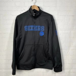 Philadelphia 76ers NBA Exclusive Collection Full Zip Jacket Mens Medium Black - Picture 1 of 14