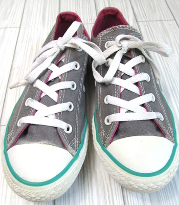 Zapatillas Converse All Star Doble Lengua Junior Talla 3 Gris Rosa Niños Niño V Foto 1 de 4