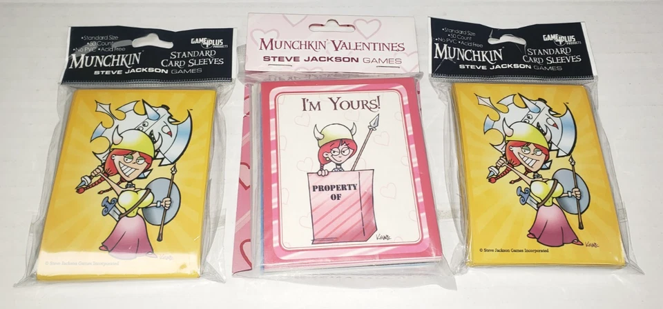 Tarjetas Munchkin Tamaño Estándar Mangas FLOR + Mangas San Valentín 3 Paquetes NUEVO Foto 1 de 1
