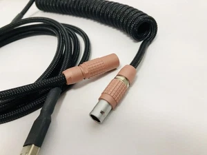 Cable de teclado personalizado Keebstuff Olivia Lemo cable USB de aviador en espiral para - Imagen 1 de 5