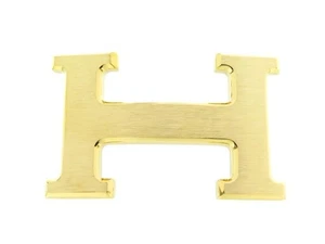 NUEVO HEBILLA DE CINTURÓN HERMES H 32 MM METAL DORE CEPILLO HEBILLA DORADO... - Imagen 1 de 1