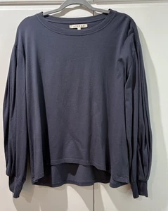 Xirena Blue/ Grey Long Sleeve T Shirt S 100% Cotton USA - Picture 1 of 8
