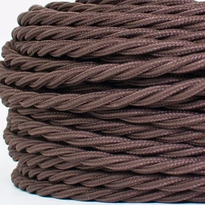 Textilkabel verseilt braun 2x0.75 mm² aus europäischer Produktion - Bild 1 von 3