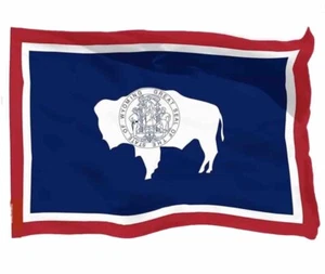 Wyoming State Flag 3x5 Double Sided 2 Grommet Printed Polyester Outdoor Decor - Picture 1 of 2