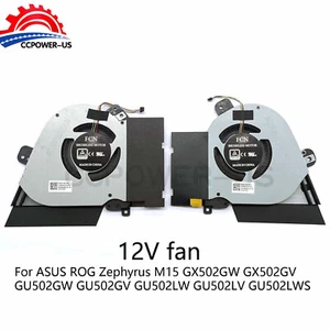 CPU+GPU 12V Fan for ASUS ROG Zephyrus M15 GX502GW GU502 GX502GV 12V - Afbeelding 1 van 4