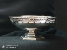 ???????????? Sterling Silver Bowl QUALITY Art Deco Silver Flower Galleried Edge 74g
