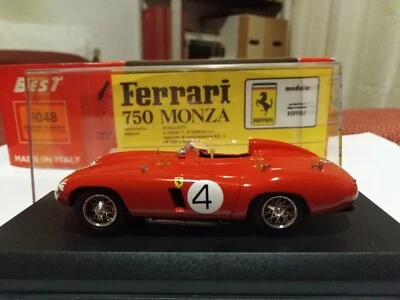BEST MODEL 1:43 FERRARI 750 MONZA CASTELLOTTI/TARUFFI TOURIST TROPHY 1955 IN BOX - Immagine 1 di 4