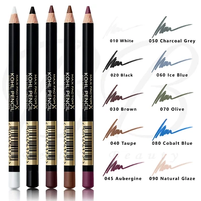MAX FACTOR Kohl Kajal Eyeliner Smudge Smokey Eyes Soft Liner Pencil *ALL SHADES* - Image 1 of 4