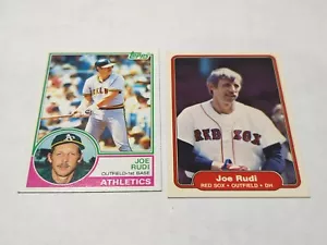 2 schwer zu findende JOE RUDI Baseballkarten! Oakland A's! Boston Red Sox! - Bild 1 von 1