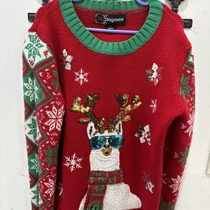 Llama Christmas Sweater - Picture 1 of 8