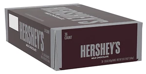 Hershey's Milk Chocolate Candy Bars, Bulk Candy, 1.55-Oz. Bars, 36 Count - Picture 1 of 3