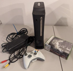 Original Xbox 360 Black HDMI Console Bundle w/ Controller & 4 Games - Tested! - Picture 1 of 10