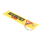 1Pc Warning Keychain Tag For Motorcycles Cars Key Tag Embroidery Danger Key Ring