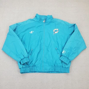 Vintage Miami Dolphins Jacket Proline Men's Size 2XL Teal Logo Athletic - Picture 1 of 12