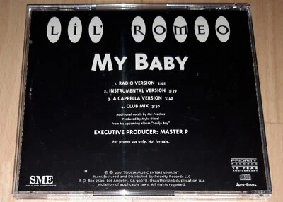 LIL' ROMEO - My Baby - PROMO CD Single US RAP Hip Hop MS. PEACHES & MASTER P  - Bild 1 von 3