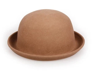 Fashion Kids Children Vintage Girl's Wool Felt Cute Trendy Bowler Derby Hat Cap - Picture 1 of 19