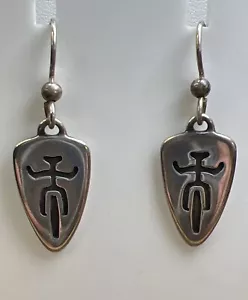 Sterling Silver 925 Cycling Themed Earrings John Caccia Dangle Drop Earrings - Picture 1 of 5