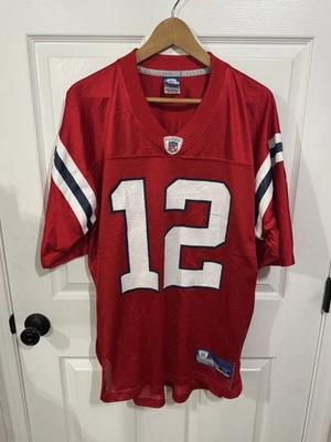 Camiseta De Colección NFL Reebok New England Patriots Tom Brady #12 Roja Retro Para Hombres M Foto 1 de 4