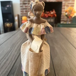 Original Venezuelan Studio Art Clay Pottery Figurine Hecho A Mano Original - Picture 1 of 17