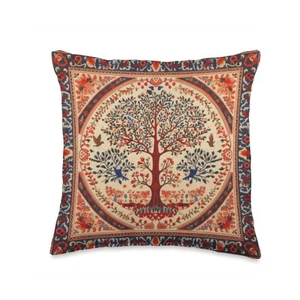 Palestinian Tatreez Pattern Arabic Throw Pillow, vibrant design for home decor. - Picture 1 of 3
