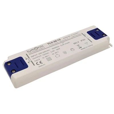 LED Trafo TLV-30-12 12V 30W Input 220-240VAC flimmerfrei & ultradünn Überlastsch - Bild 1 von 4