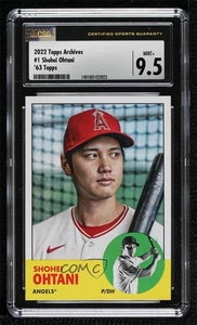 2022 Topps Archives 1963 Topps Design Shohei Ohtani #1 CSG 9.5 Mint Plus - Picture 1 of 3