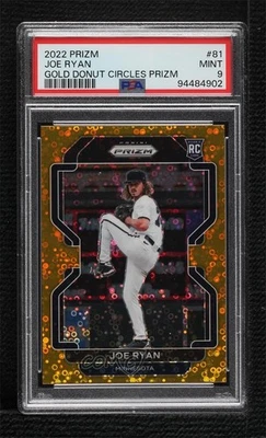 2022 Panini Prizm Gold Donut Circle Prizm /10 Joe Ryan #81 PSA 9 MINT Rookie RC - Image 1 of 2