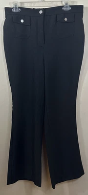 Pantalones de vestir para mujer Adrienne Vittadini negros talla grande elásticos pierna ancha usados en excelente estado Foto 1 de 4