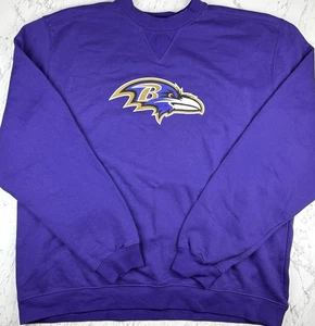 VTG Reebok Baltimore Ravens Crewneck Sweatshirt Mens Large NFL Y2K Purple - Picture 1 of 5