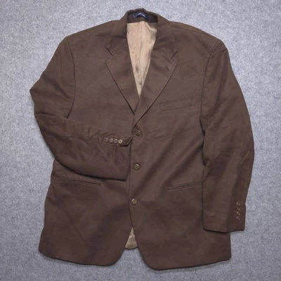 Ralph Lauren BLUE LABEL Blazer Para Hombres 44R Marrón Gamuza Rica Cuero Abrigo Deportivo De Colección Foto 1 de 4