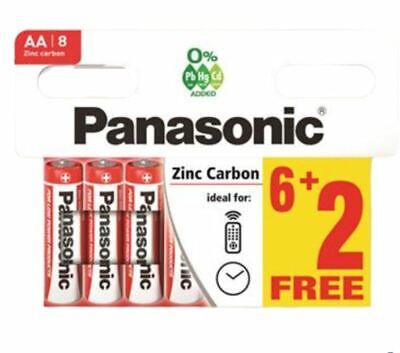 20 X AA Genuine PANASONIC Zinc Carbon Batteries - New R6 1.5V Expiry 08/2024 • 1.19£