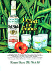 publicité Advertising  1022  1982  Rhum blanc Old Nick 50°  Fort de France