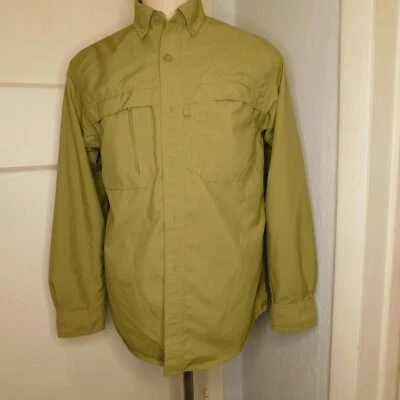 Duluth Trading Mens Small CoolPlus Action UPF 50 Long Sleeve Fishing Green Shirt - Image 1 of 4