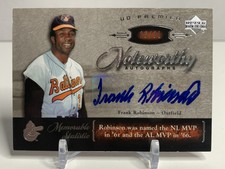 2007 UD Premier Noteworthy Frank Robinson Orioles HOF AUTO #/31