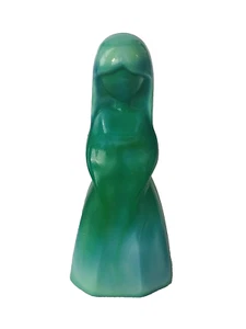 Mosser Glass Vi Hunter Jenny Muñeca Turquesa Estatua Estatuilla - Imagen 1 de 9