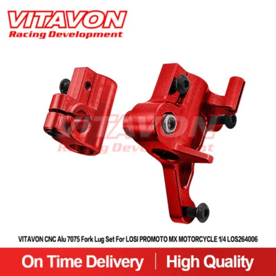 Vitavon CNC Alu 7075 Fork Lug Set For LOSI PROMOTO MX MOTORCYCLE 1/4 LOS264006 - Image 1 of 4