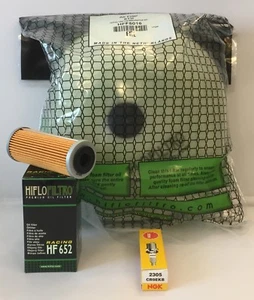 Service Kit For KTM SXF450 (2007 to 2010) Air / Oil Filter and NGK Spark Plug - Picture 1 of 5