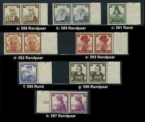 DR ex 588 - 597 Randpaare, Randmarken tadellos ** bitte auswaehlen #g573 - Picture 1 of 9