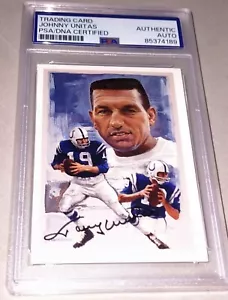 Johnny Unitas signed 1994 Ted Williams Auckland Card PSA/DNA Certified Autograph - Bild 1 von 2