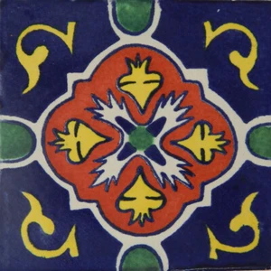 Mexikanische Fliesen Keramik Mexican Talavera Handarbeit Fliese 50 Stück 4x4 - C152 - Bild 1 von 1