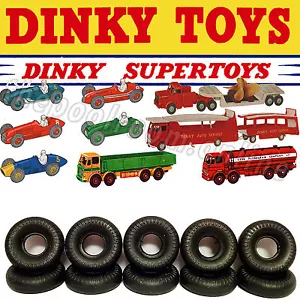 DINKY TOYS TYRES - 20mm Diameter, Black, Round Tread X 20 TYRES - Picture 1 of 1