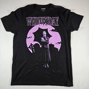WEDNESDAY The Addams Family BLACK Old Navy Graphic T-Shirt -- SMALL - Picture 1 of 8